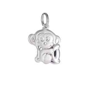 Chinese Zodiac Silver Pendant - Monkey
