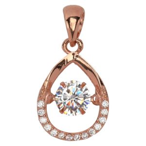 Teardrop w/Dancing CZ Pendant