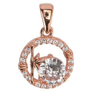 Circle CZ Pendant (Rose Gold)