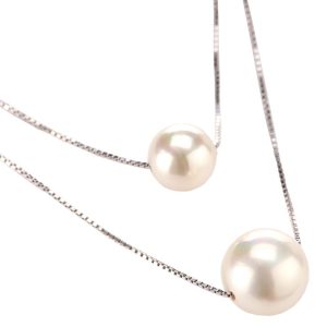 Double Faux Pearl w/Double Chain