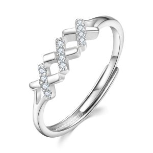 Triple X CZ Adjustable Ring