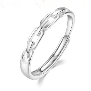 Minimalist Interlocked Adjustable Ring